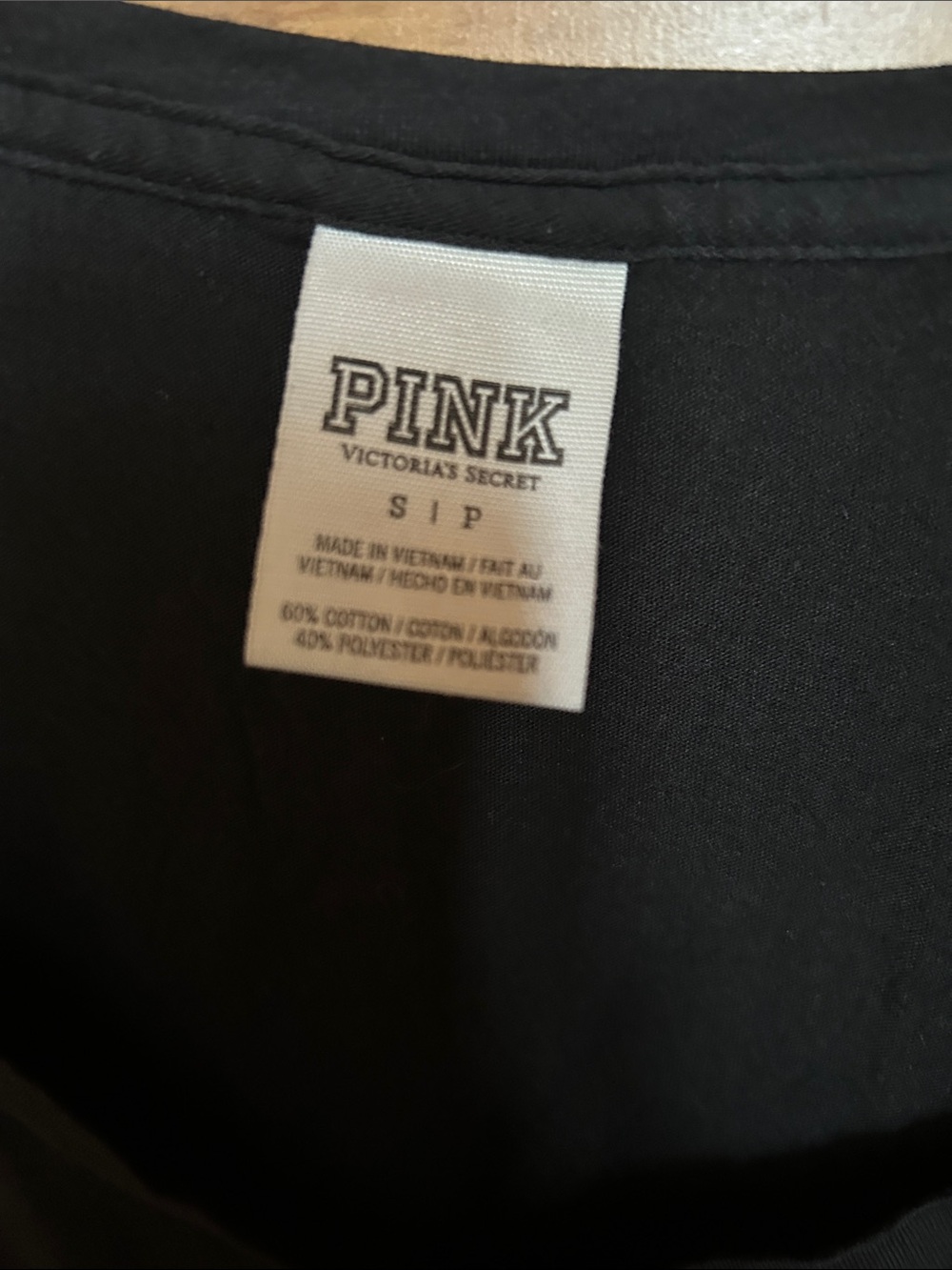 PINK Victoria's Secret Black Tank with Neon Floral '86' Graphic - Picture 2 of 5